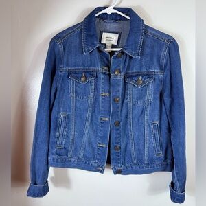 Forever‎ 21 Los Angeles Womens Jean Jacket Size Small Blue Fall School Casual